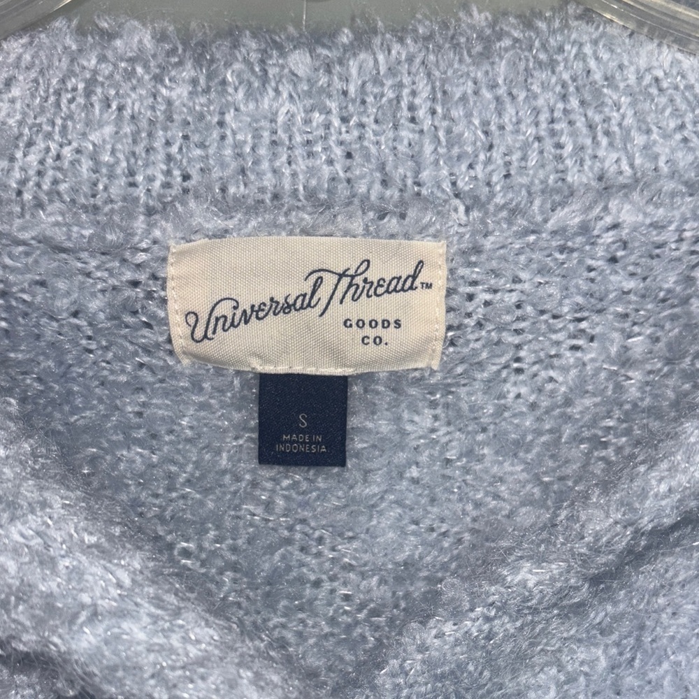 Universal Thread Sweater Light Blue Knit Collared Small - Picture 3 of 7
